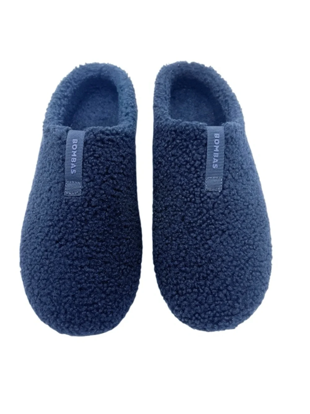 Bombas Men’s 10 Navy Blue Sherpa Clog Slippers